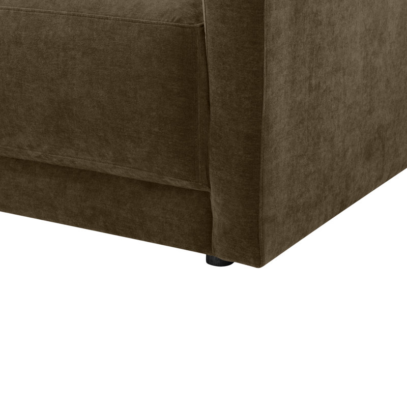 Bryn Upholstered Sectional, Moss Olive Green Performance Chenille, Left Hand Facing