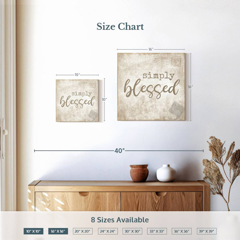 Tergel Post card Blessed, H 10 po x l 10 po