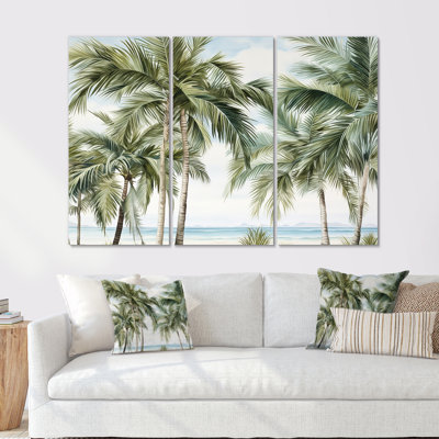 Palms Palm Trees On The Beach I - Palms & Palm Trees Wall Decor Set