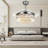 Silver Crystal Ceiling Fan With Light - 3 Color Changing Dimmable Led, Remote Control