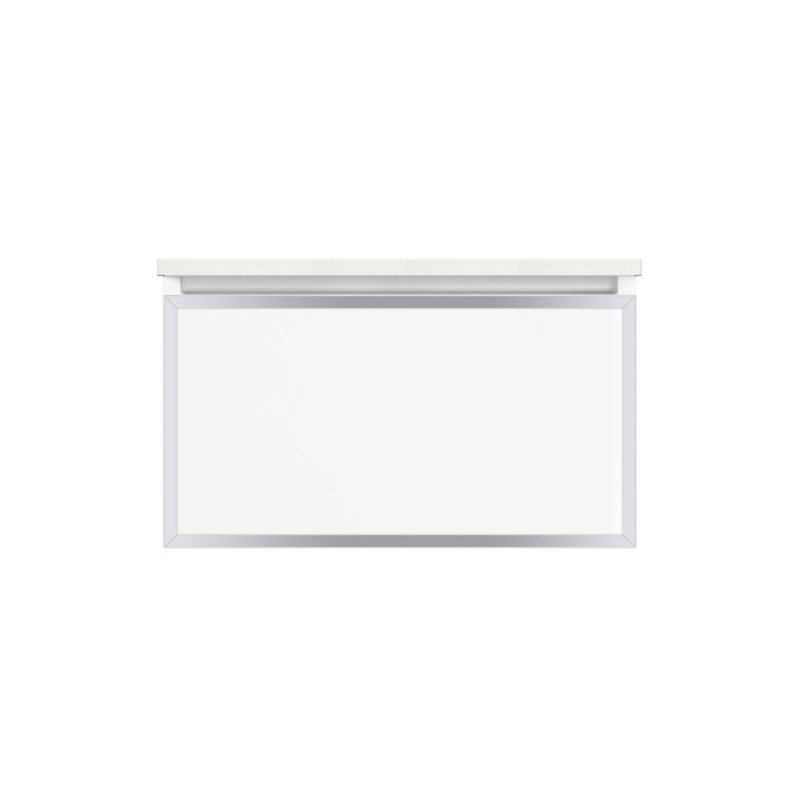 Base de meuble-lavabo simple avec cadre 30 po Profile, Tiroir complet, Oui, Noir/nickel poli