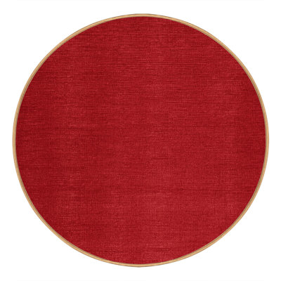 Tapis rouge uni lavable à la machine