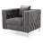 Compact Delivery Velvety Glam Accent Chair For Small Spaces