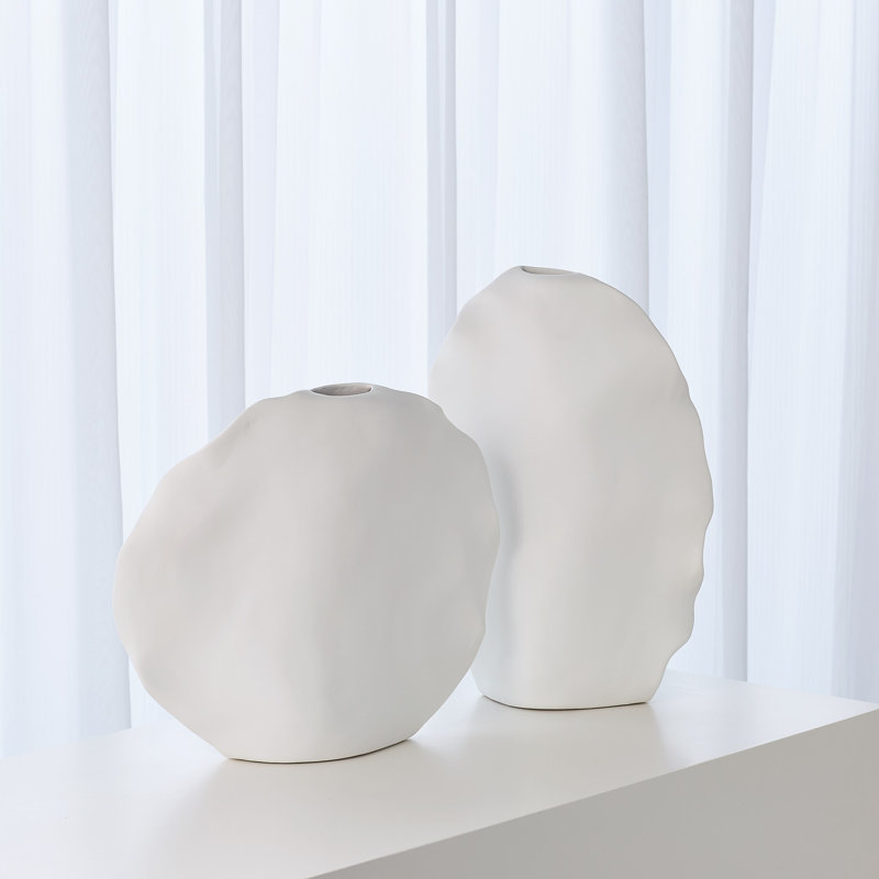 Kelp Vase-Matte White-Tall