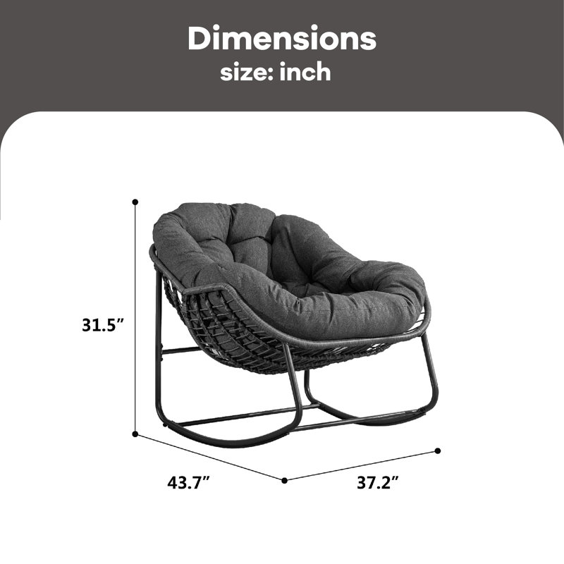 Chaise berçante Angellee, Beige