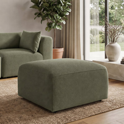 Driftwood 74 cm W Boucle Rectangle Footstool