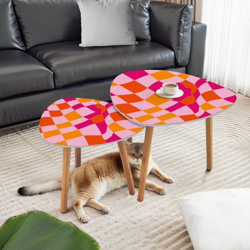 Ensemble de 2 tables basses gigognes Triangle