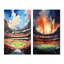 «Abstract Baseball Stadium», 2 pièces-812889095-812889098