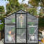 Serre en polycarbonate pour jardins - Installation rapide et gardée 6 x 8 pi avec circulation d'air sur le toit-118641042