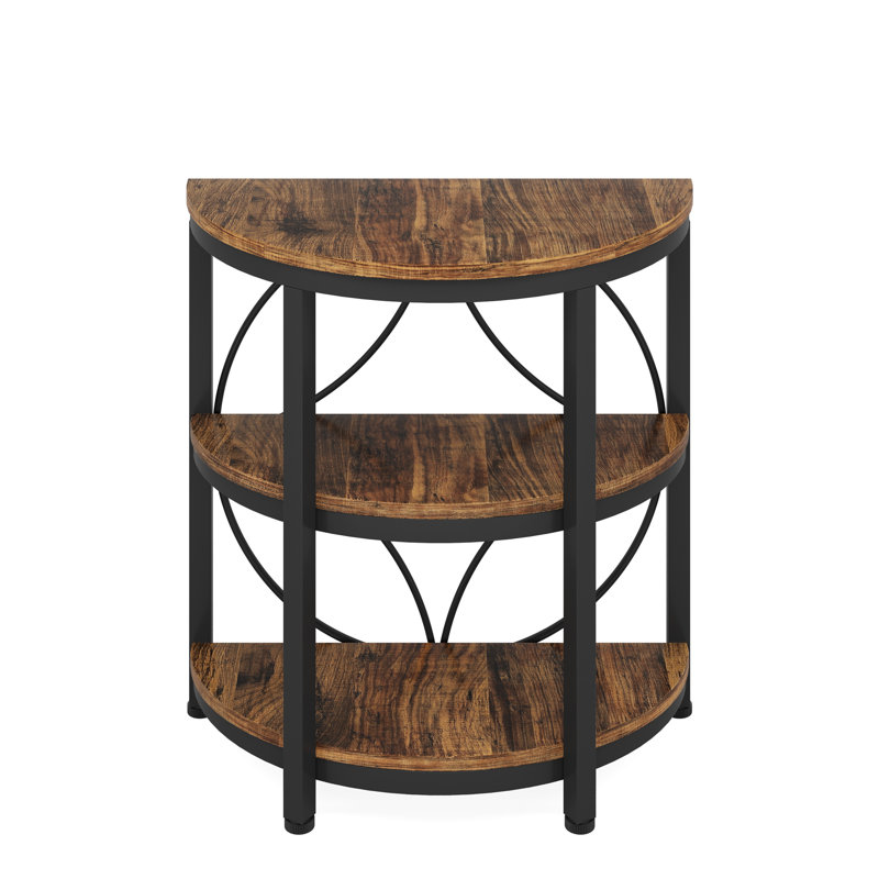 Petite table basse avec table de bout et table d'appoint, Brun