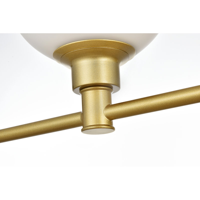 Éclairage pour meuble-lavabo à intensité variable Carmie, Laiton, Trois lumières