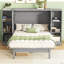 Grand lit escamotable avec tablettes, tiroirs et ports USB (lit)-555469342