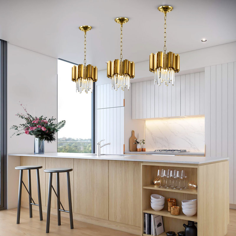 1 - Light Chandelier, Gold
