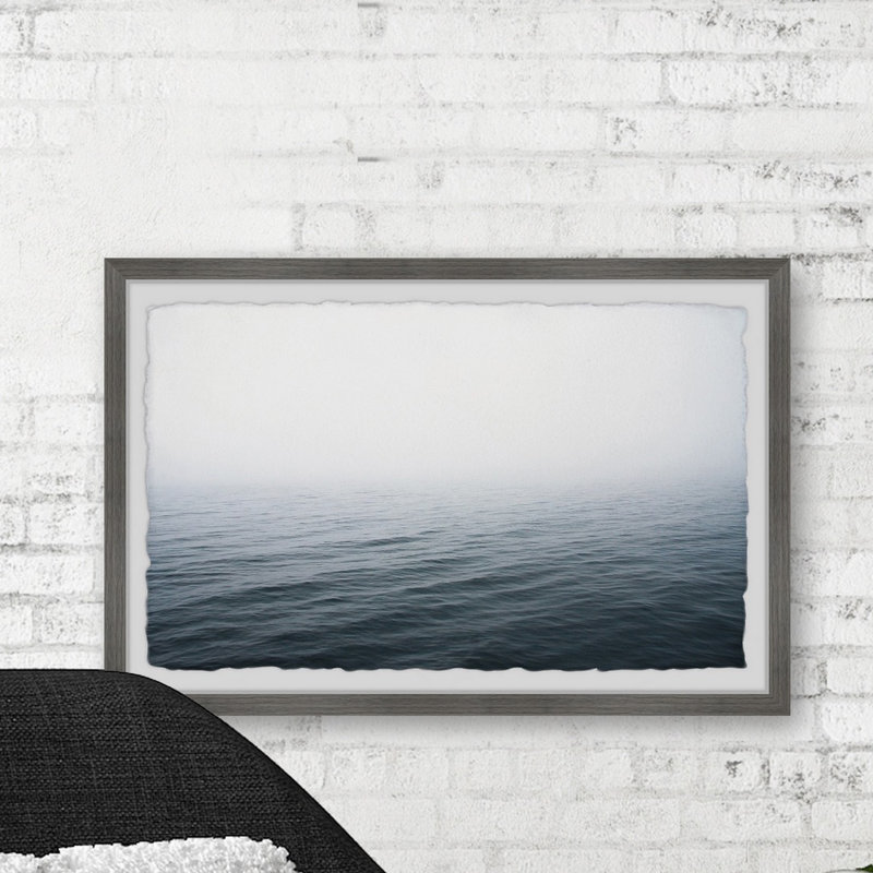Whiteout Horizon 1 Piece Single Picture Frame Wall Art, 61cm H x 91cm W x 3.81cm D