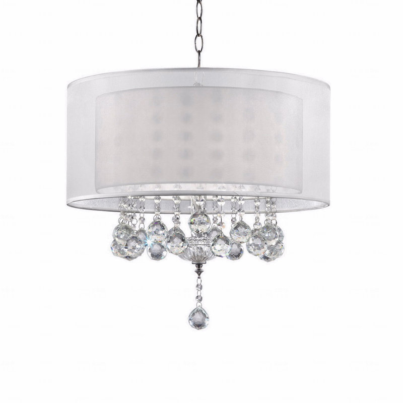 Haut 19 "plafonnier" Moiselle ", accents argent et cristal