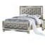 Glamour argenté similicuir capitonné tête de lit FB 1Pc garniture de miroir de chambre à coucher-848278736