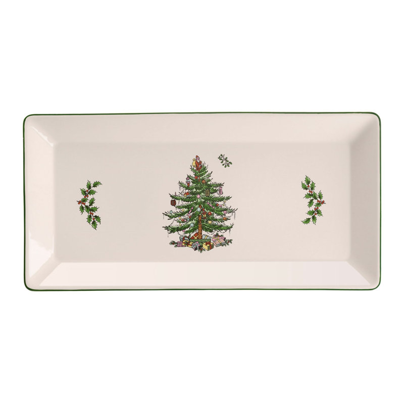 Spode Christmas Tree Rectangular Tray 14"