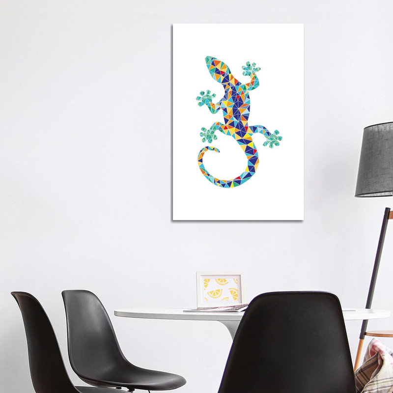 Gaudi Mosaic Dragon by Nouveau Prints - Wrapped Canvas Gallery-Wrapped Canvas Giclée, 101.6 cm H x 66.04 cm W x 1.91 cm D