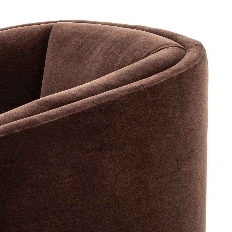 Presley Upholstered Swivel Chair, Monte Chocolate