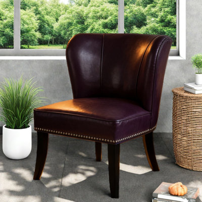 Fauteuil d'appoint confortable en cuir Pu