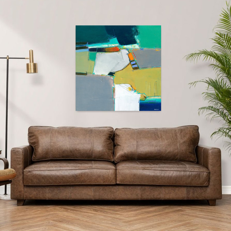 Raleigh, art contemporain abstrait, H 36 po x l 36 po
