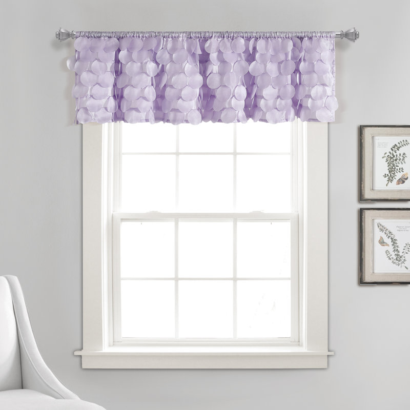 Gigi Scalloped Window Valance, Lilac, 70" W x 14" L