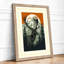 Deer Under Moonlight Rustic - Framed Print-601509954-601509955