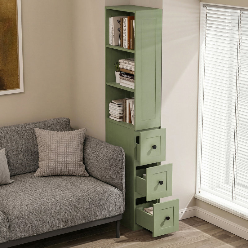 3-Shelf Tall Thin Bathroom Storage Cabinet