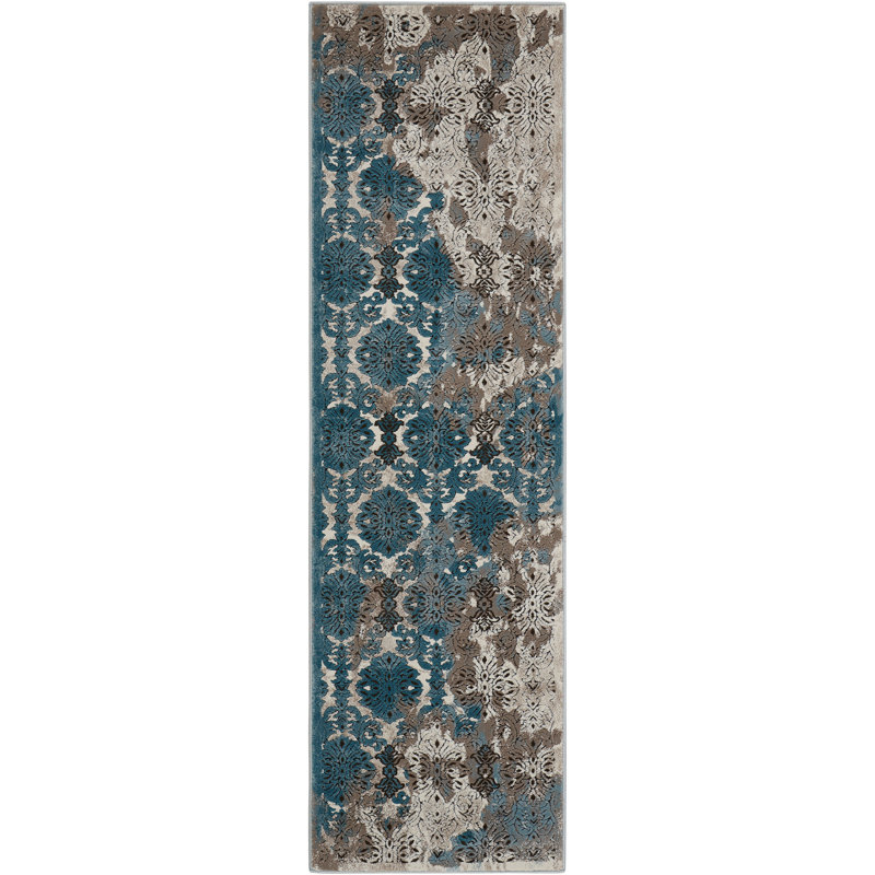 Tapis ivoire Maren, Tapis de couloir 2 pi 2 po x 7 pi 6 po