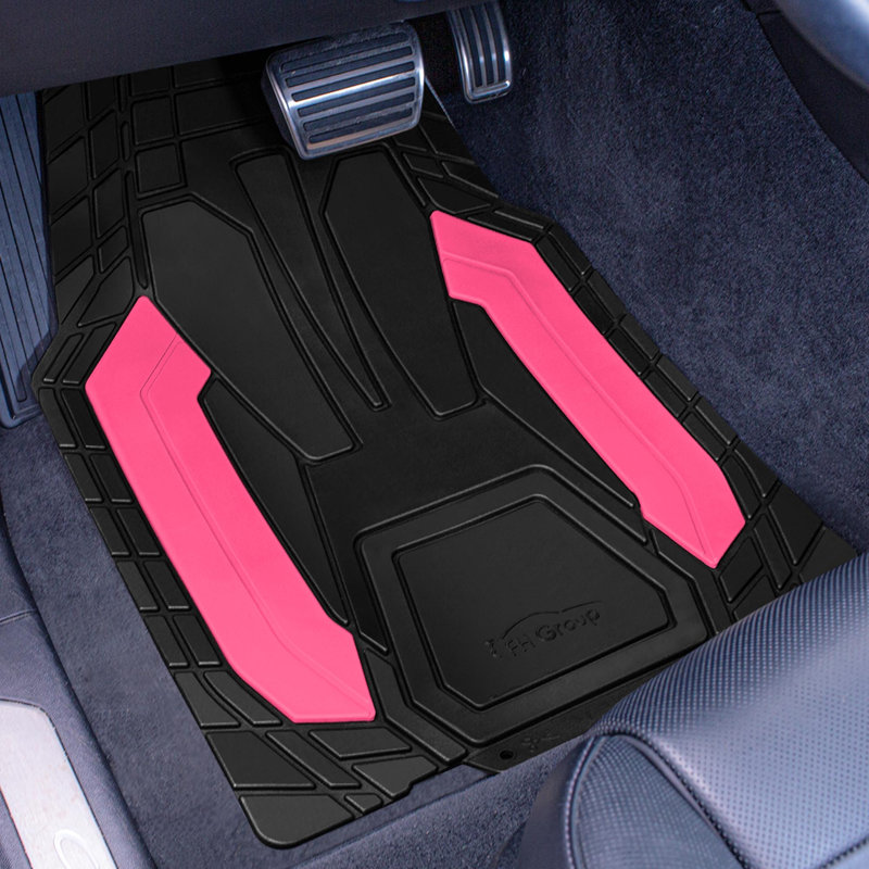 Rubber Floor Mats Full Set, Pink