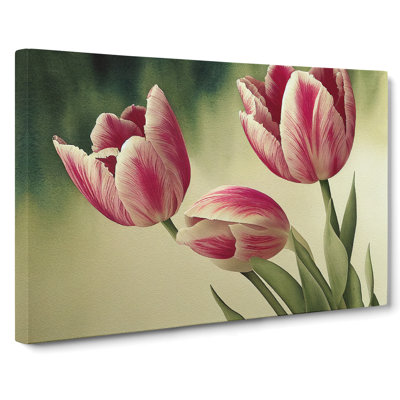 Spectacular Tulip Flowers - Wrapped Canvas
