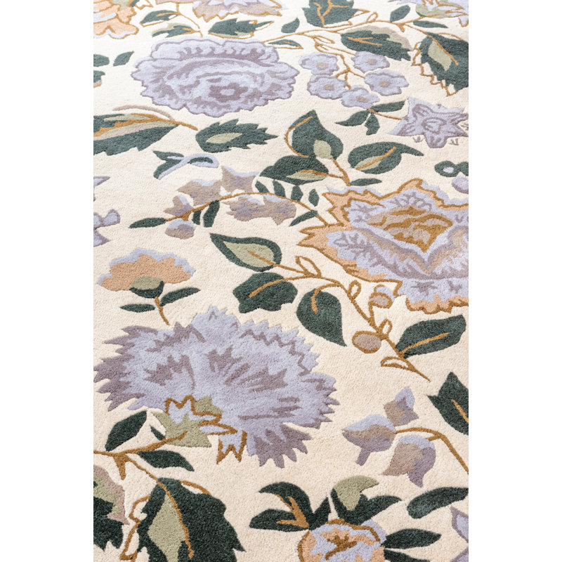 LA Wendling floral mauve chiné 083104 200X280, Rectangle 8 pi 2 po x 11 pi 6 po