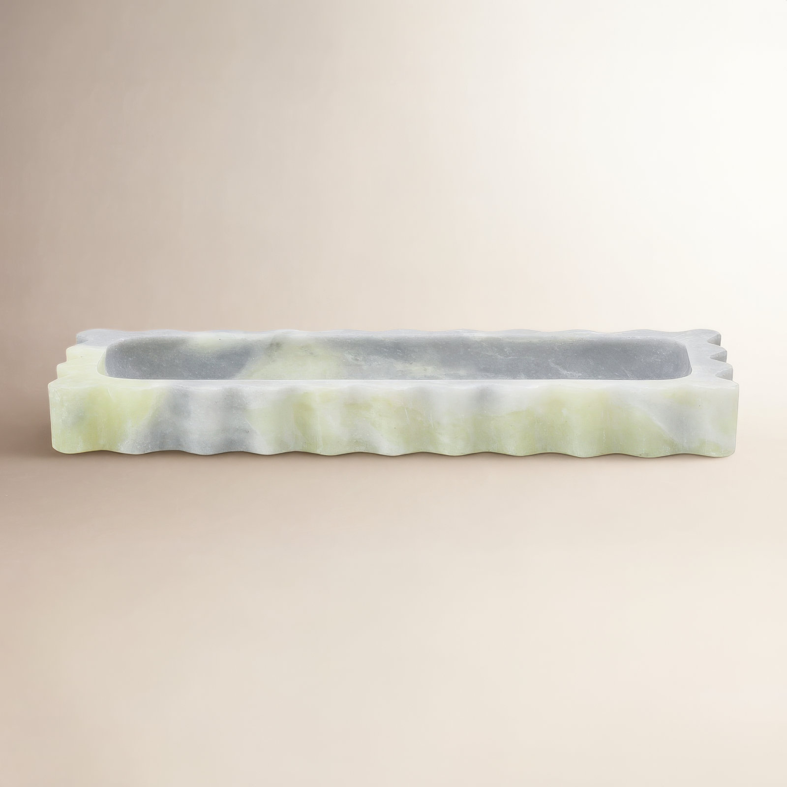 Genuine Marble Decorative Tray, 12"Wx5"Dx1.25"H, Rectangle, Green