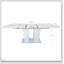 Table de salle à manger extensible pour 6-10, table de cuisine extensible en faux marbre blanc moderne avec base à double colonne, grande table de salle à manger rectangulaire