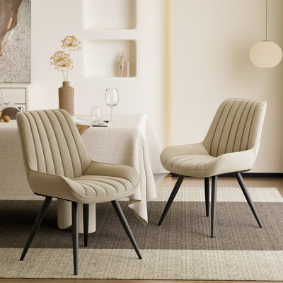 Modern Dining Chairs, 21.6"L*18.5"W*32.8"H, Tech Fabric Upholstery with Stylish Design, Sofa-Level Cushioning, Pet-Friendly, Durable Scratch Resistant, for Kitchen, Dining Room or Home Office