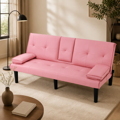 Multi-functional Foldable Sofa Bed with Cup Holder, Perfect for Transforming Living Spaces into Guest Rooms Effortlessly