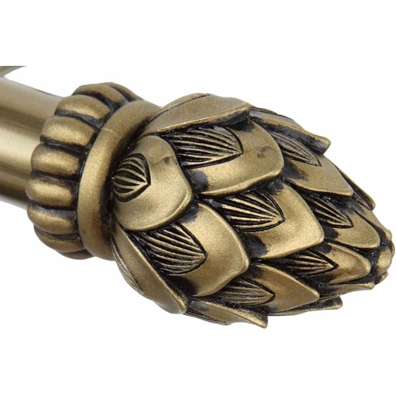  Tringle à rideaux 13/16 po Bud, 28" - 84", Laiton