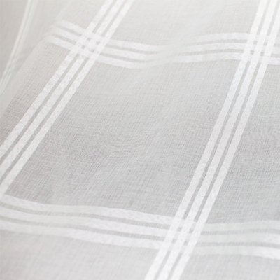 Tissu Clara | Tissu transparent à carreaux | Couleur blanche
