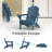 Outdoor Foldable Adirondack Chair Set HDPE Fire Pit Chair Weather Resistant-1372391869