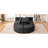 114.9" - Combined Boneless Sectional With Deep And Relaxing Seating, Frame, Boucle Upholstery For Living Room, 6 Seats, Black Modular Curved End Modules, Ample-599087779