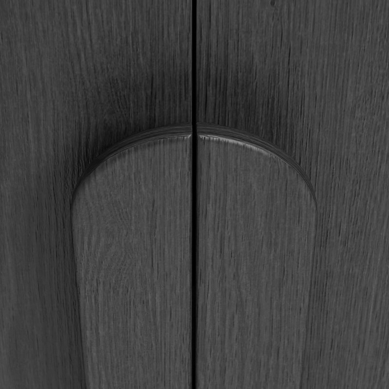 Harper Vanity, Ebony Oak, 60" W, White Quartz
