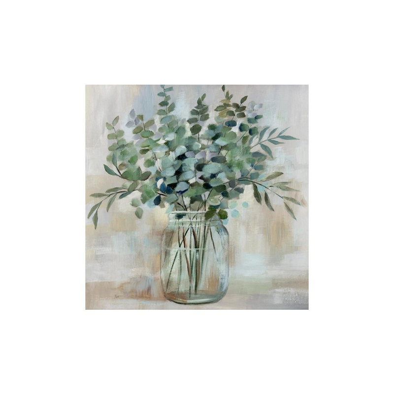 Thème botanique blanc apaisant apaisant, art mural non encadré, 16 x 16