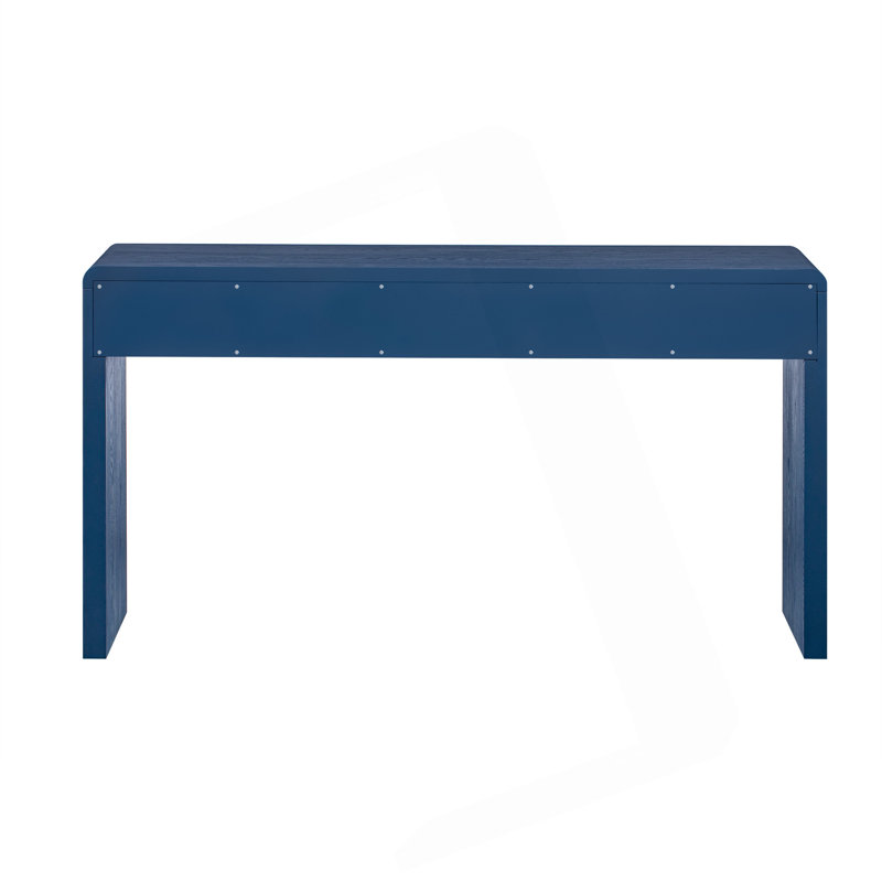 Rustic Console Table With 3 Fluted Drawers