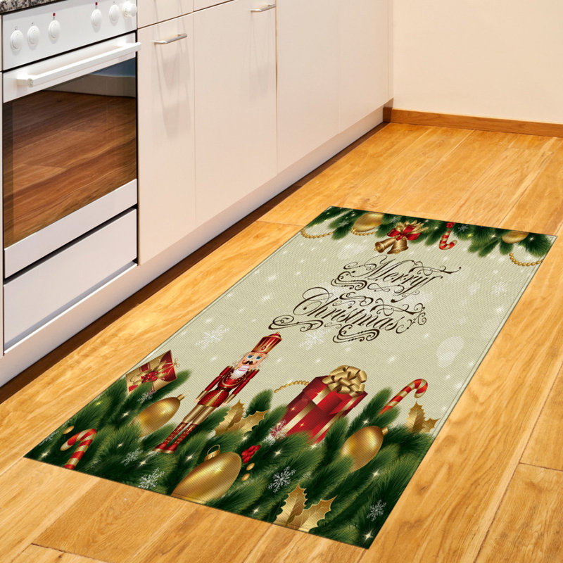 Christmas High Density Long Fiber Poly Threads Decorative Area Rug Carpet, Rectangle 2'7" x 5'