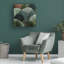 Art mural sur toile tendue - «Golden Stitch I» par Paula Freeman pour décoration de salon, de chambre à coucher ou de bureau - 18 x 18