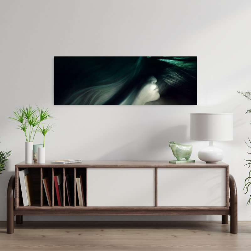 Ethereal Woman Flowing Hair by Sherin.Abdou - Wrapped Canvas Panoramic Print, 91.44 cm H x 30.48 cm W