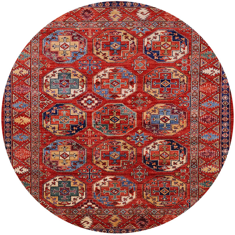Moroccan Indoor Rug, Round 7'