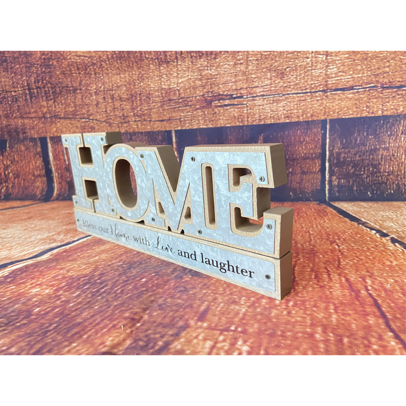 Home Barnwood Cutout Tabletop w/Tin Overlay