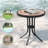 Ebern Designs Steel Patio Side Table, Weather Resistant Outdoor Round End Table for Room, Bedside, Porch-1069427194-1069427197