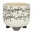 S/2 Ceramic 6/8" Scribble Footed Planter